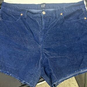 Gap size 16 royal blue soft corduroy shorts